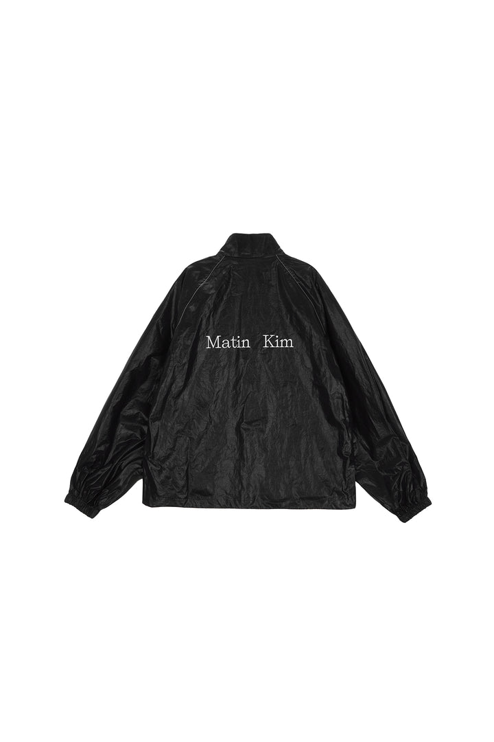 Matin Kim Logo Coating Jumper — Black