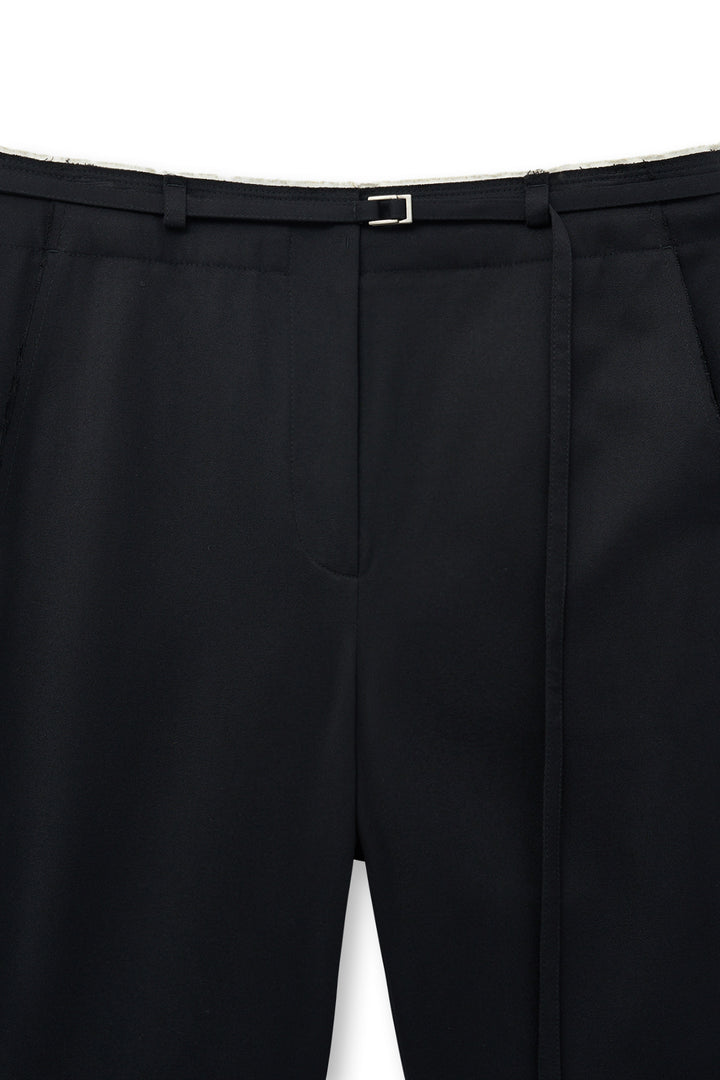 Matin Kim Cut Out Point String Trouser — Black