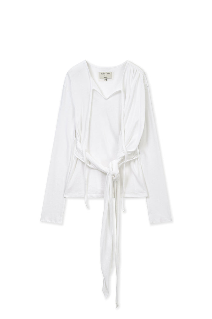 Matin Kim Tied Drapery Top — White