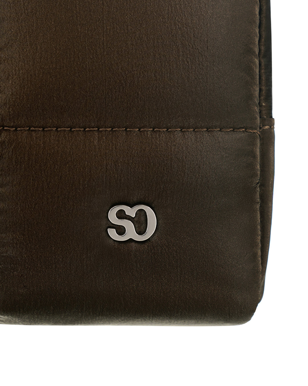 Stand Oil Bubble Pouch — Quilted Nylon Mini — Maroon