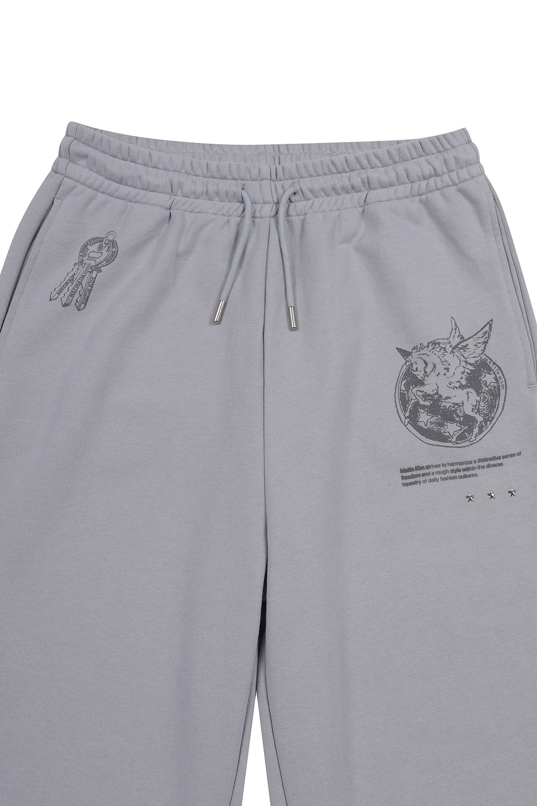 Matin Kim Graffiti Artwork Sweatpants Smoke — Blue