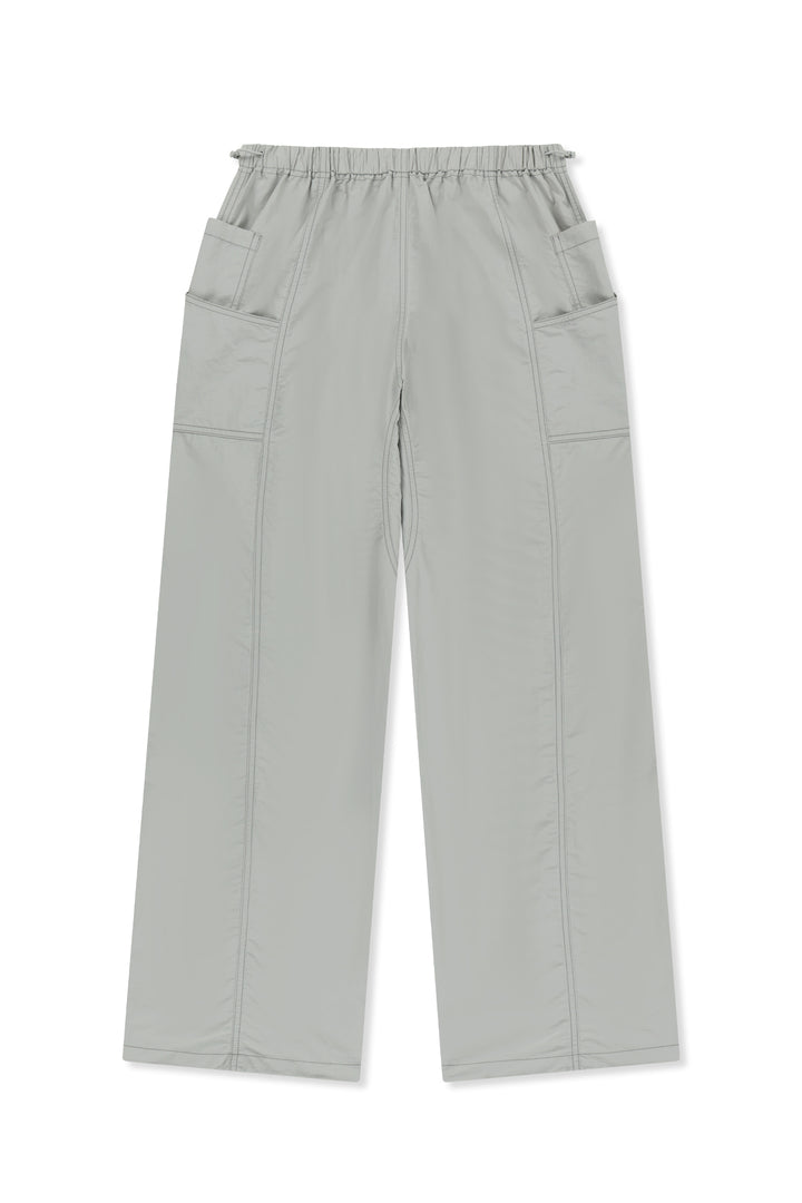 Matin Kim Multi Panel Parachute Pants — Light Grey