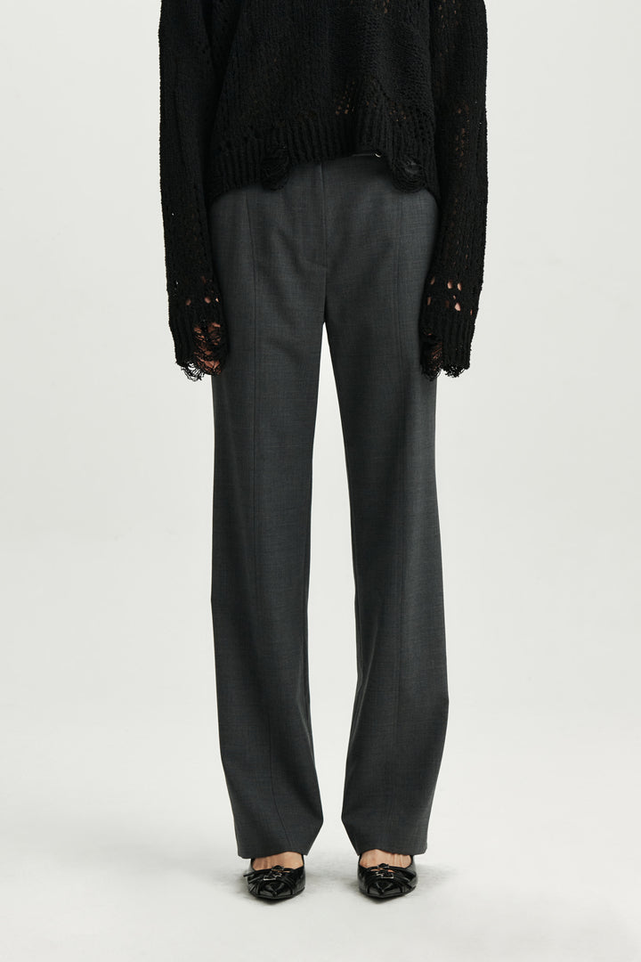 KIMMATIN Zipper Point Trouser — Gray