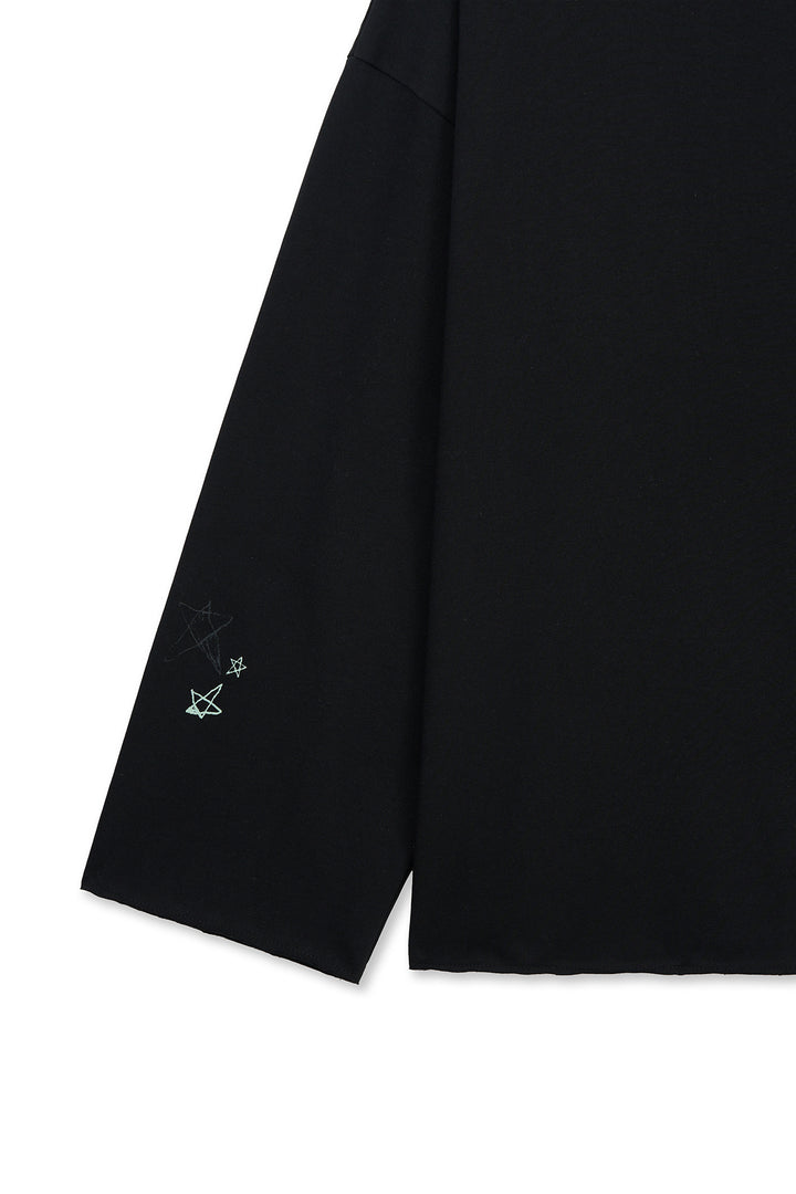 Matin Kim Raw Hem Boat Neck Top — Black