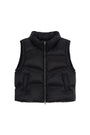 Matin Kim Unbalance Quilted Down Vest — Black