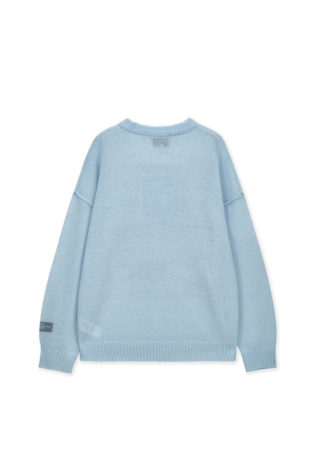 Matin Kim Graffiti Artwork Knit Pullover — Light Blue