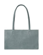 Stand Oil Oblong Bag — Structured Shoulder — Denim Blue