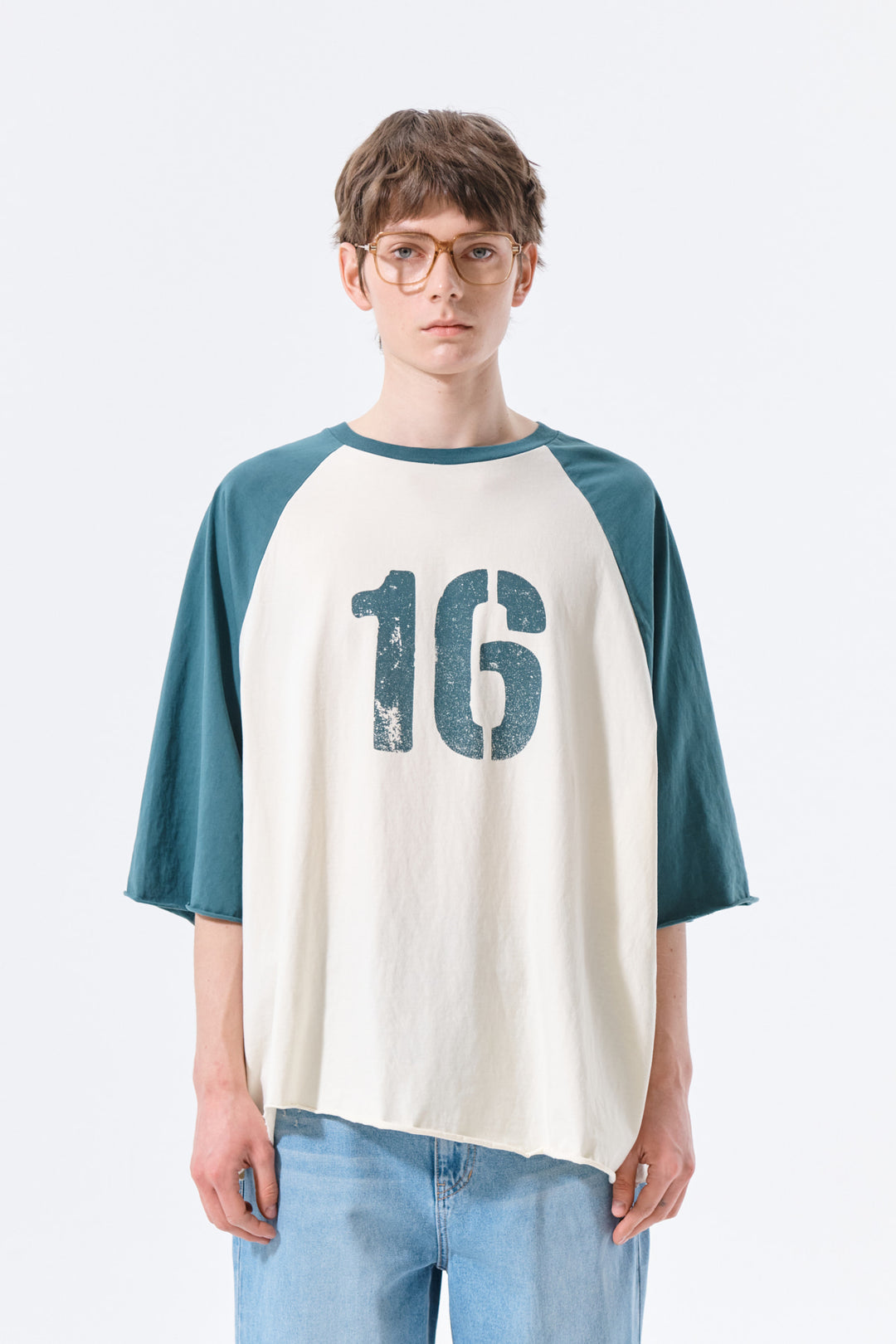 Matin Kim Raw Edge Raglan Top — Cream
