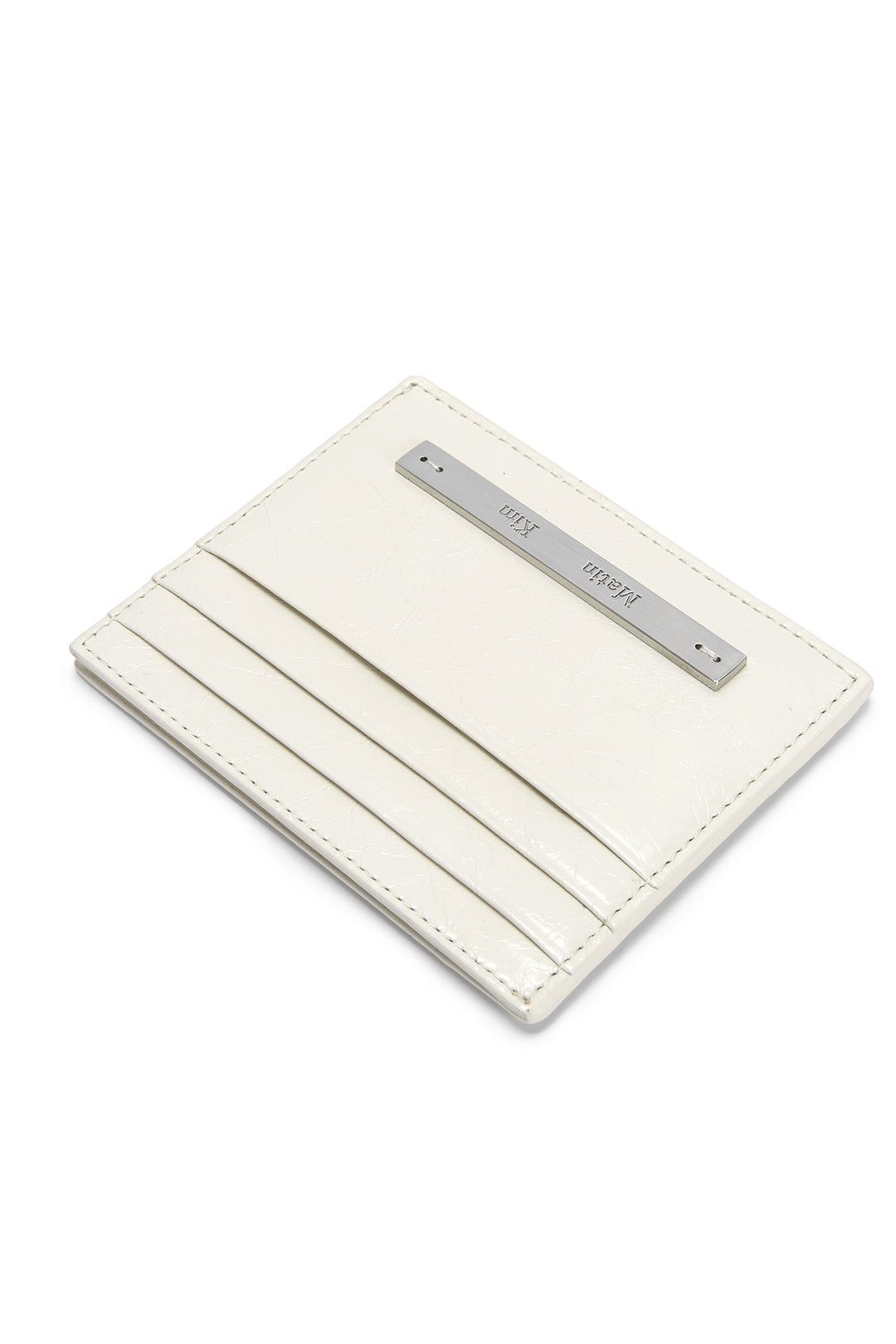 Matin Kim Glossy Slim Metal Card Holder — Ivory