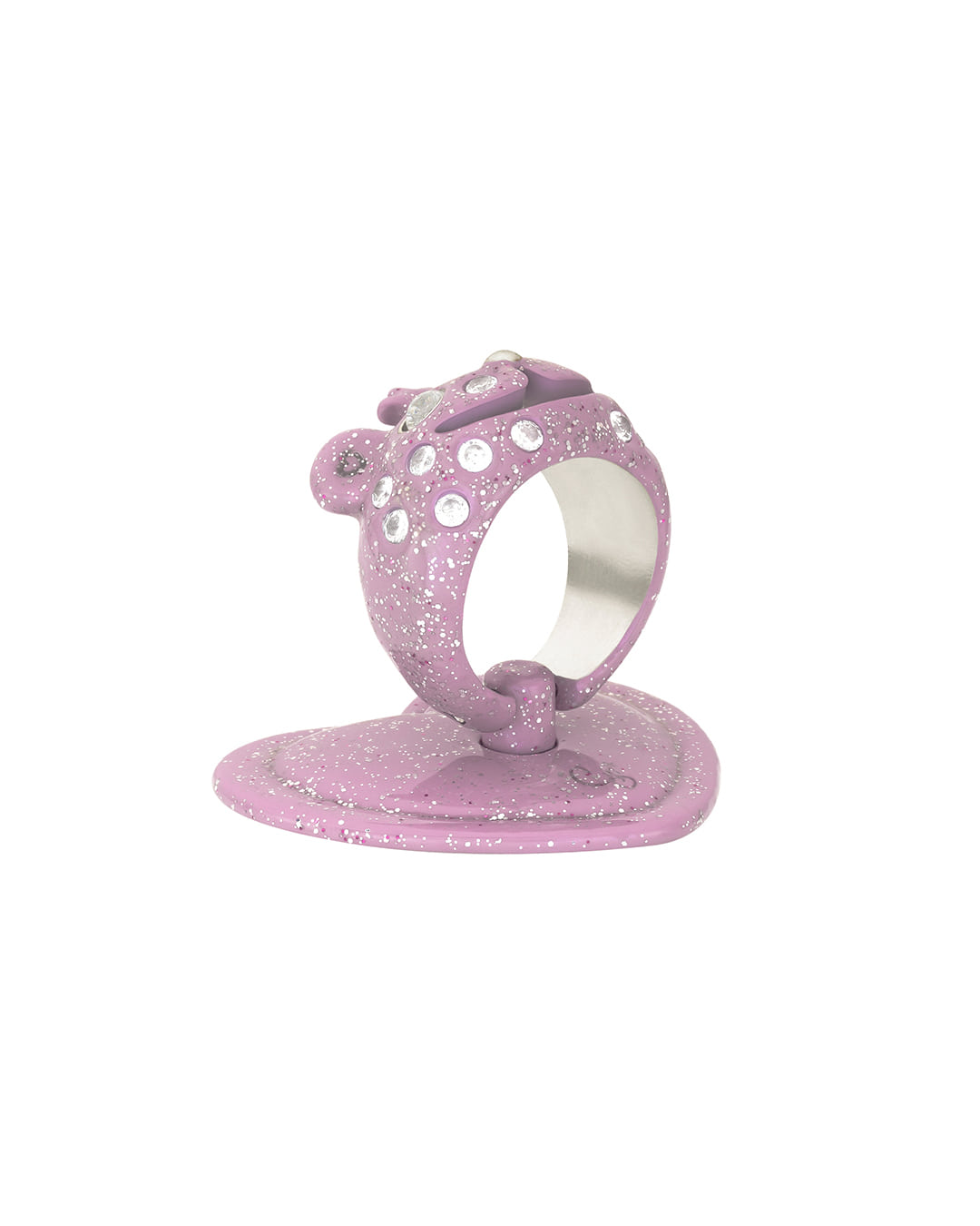 Stand Oil Princess Bear Grip Ring — Glitter Pink