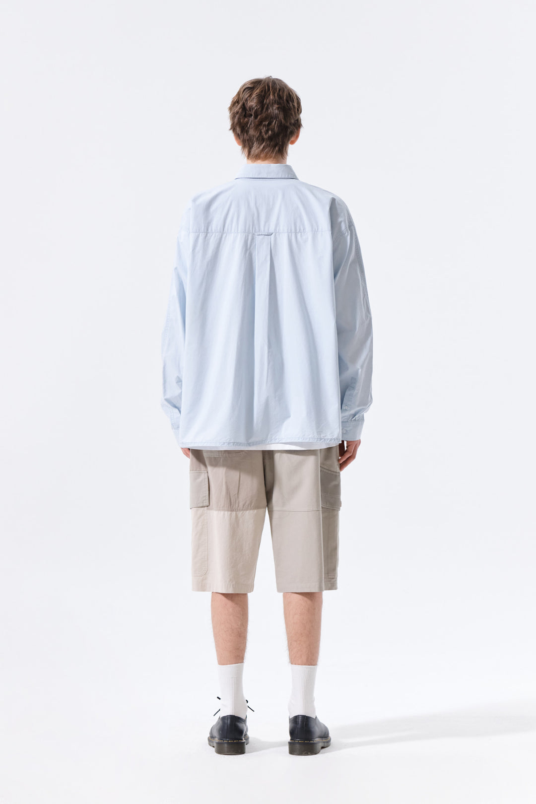 Matin Kim Washed Cotton Drawstring Shirt Sky