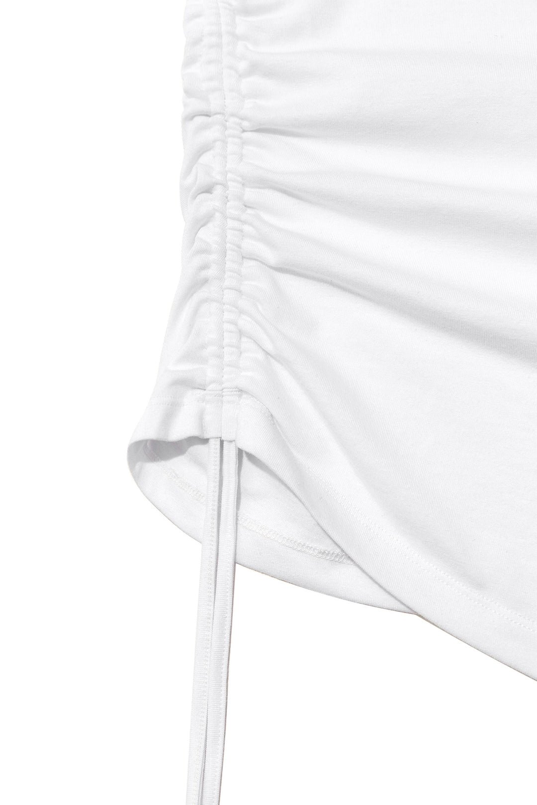 Matin Kim String Off-Shoulder Slim Top — White