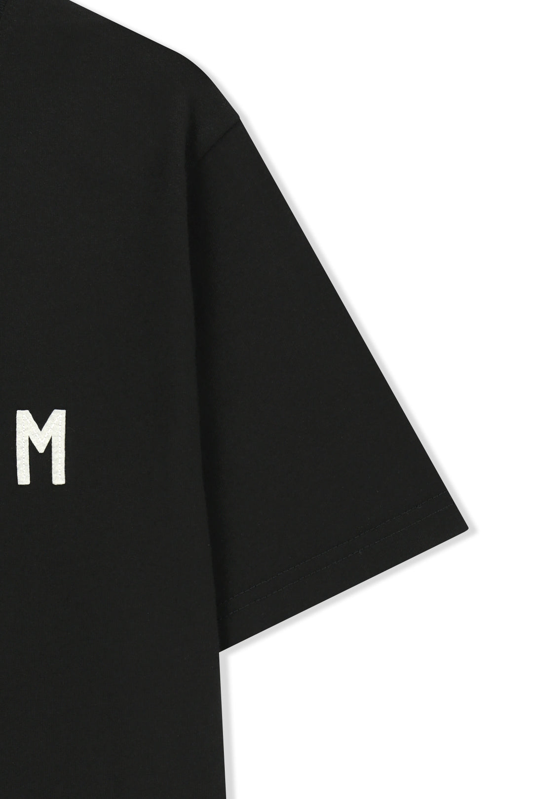 Matin Kim Applique Felt Logo Top — Black