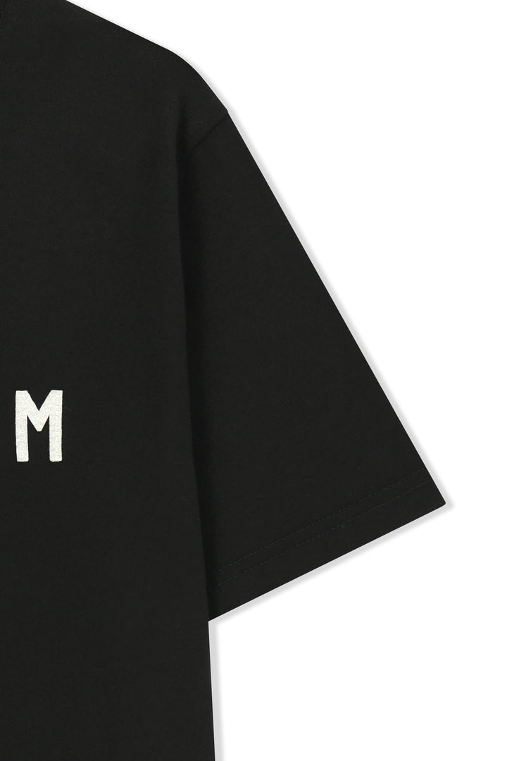 Matin Kim Applique Felt Logo Top — Black