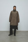 KIMMATIN Highneck Oversize Padded Jumper — Khaki