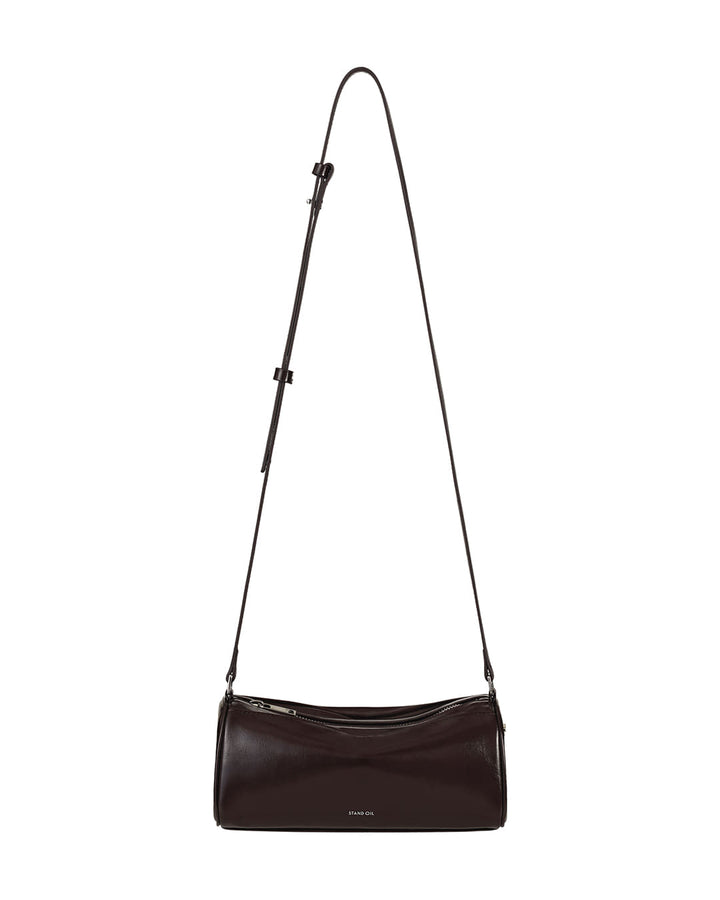 Stand Oil Chunky Bag — Glossy Wrinkled Leather — Maroon