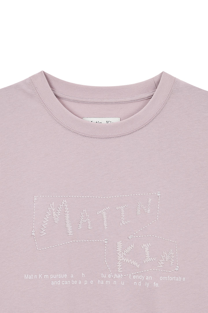 Matin Kim Doodle Logo Graphic Top Lilac