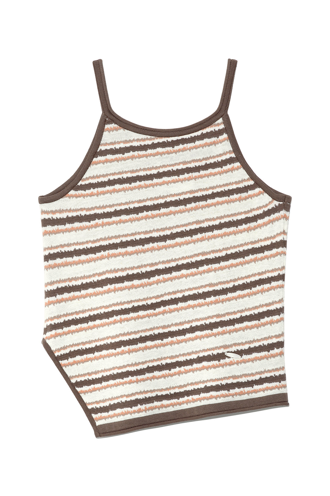 Matin Kim Multi Stripe Sleeveless Knit Top — Brown