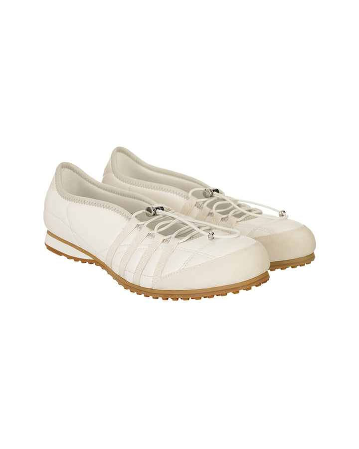 Stand Oil Tie Mary Jane Sneaker — Cream