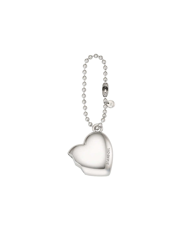 Stand Oil Bestie Keyring — Magnetic Heart Charm — Silver
