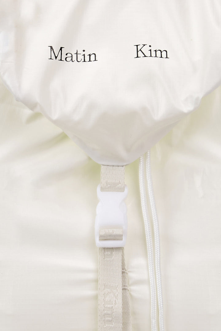 Matin Kim Glossy Packable Backpack — White
