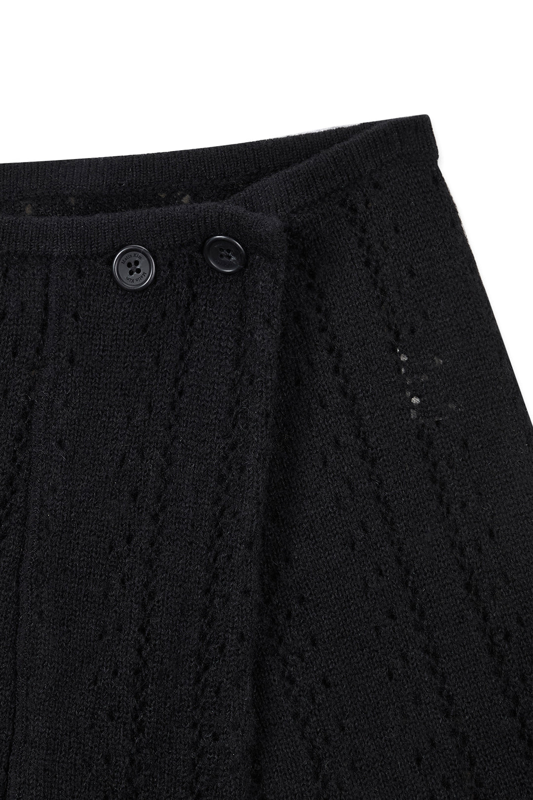 Matin Kim Punching Wrap Mini Skirt — Black