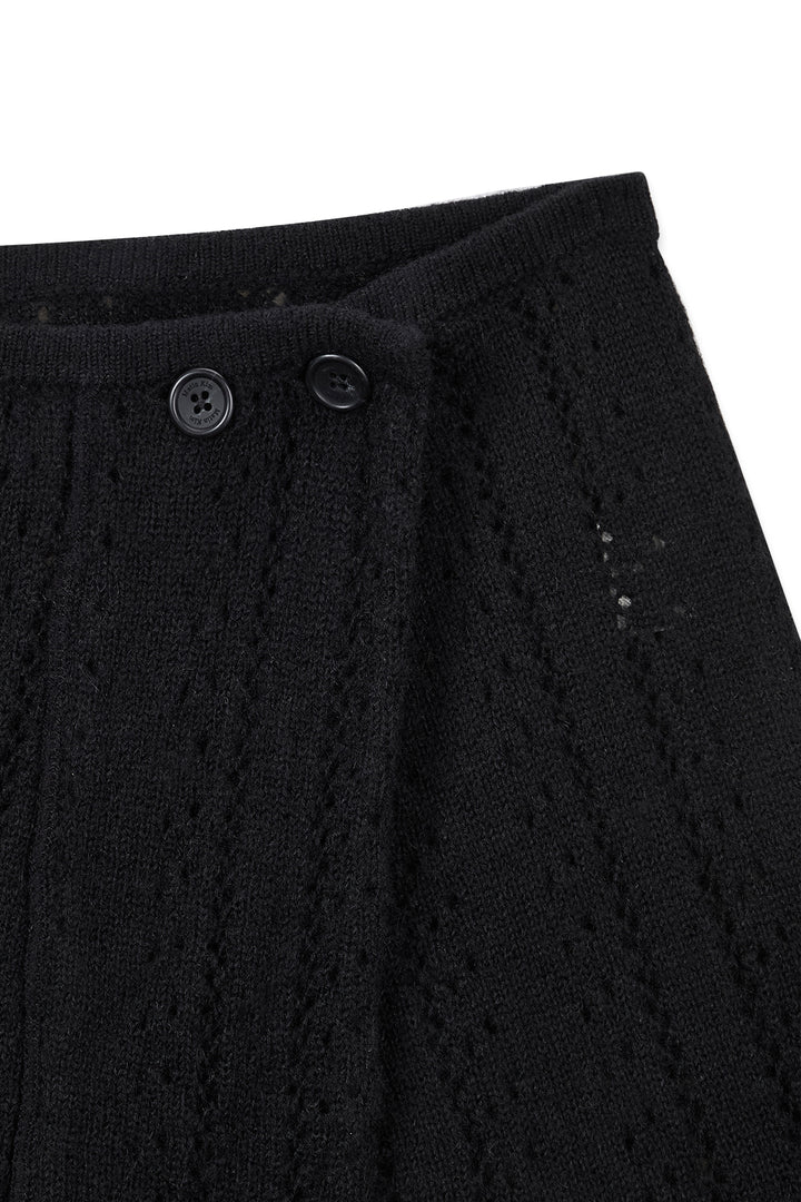 Matin Kim Punching Wrap Mini Skirt — Black