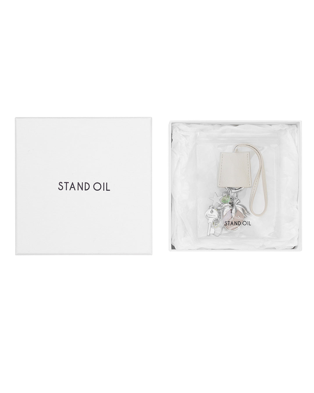 Stand Oil Pop Mix Keyring — Strawberry Charm — Misty White