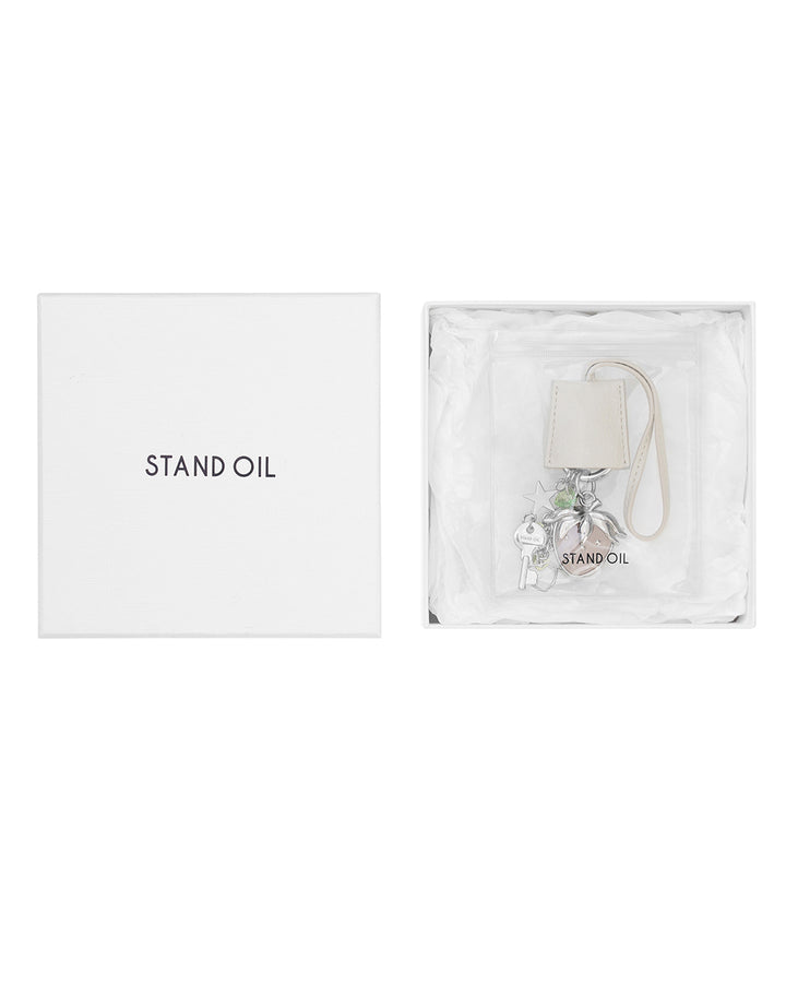 Stand Oil Pop Mix Keyring — Strawberry Charm — Misty White