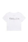 Matin Kim Stamp Logo Graphic Crop Top — White