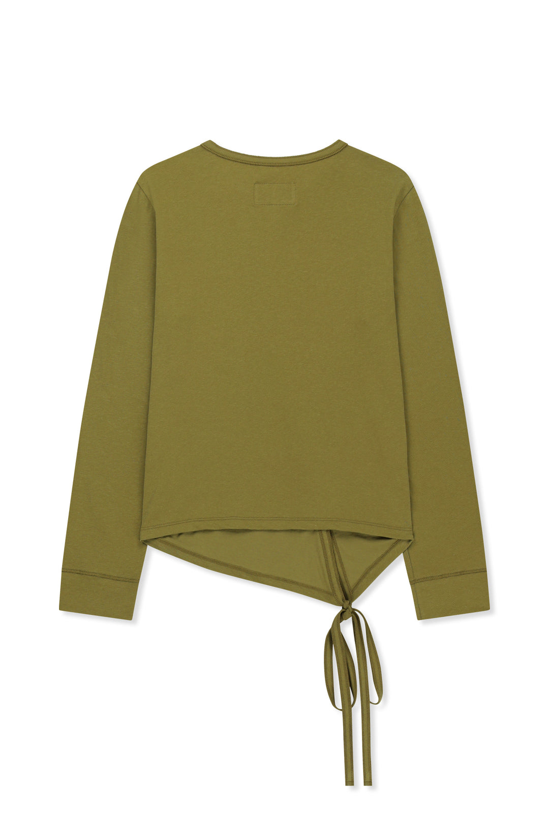 Matin Kim Asymmetric Button Closure Top — Olive