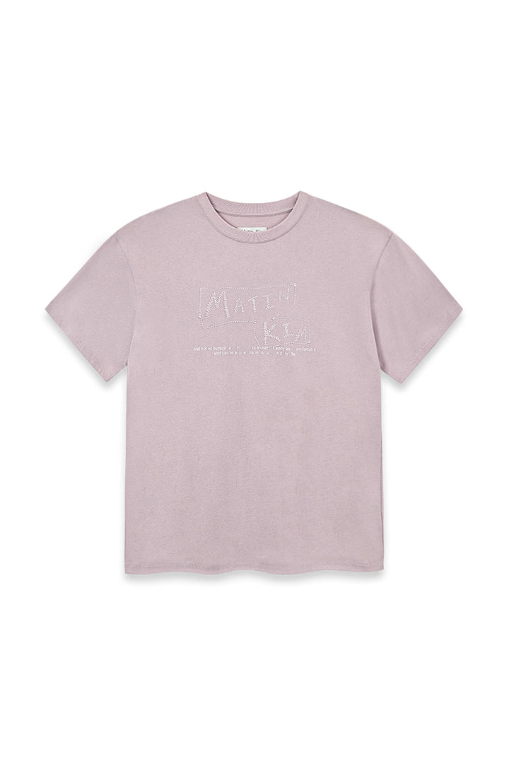 Matin Kim Doodle Logo Graphic Top Lilac