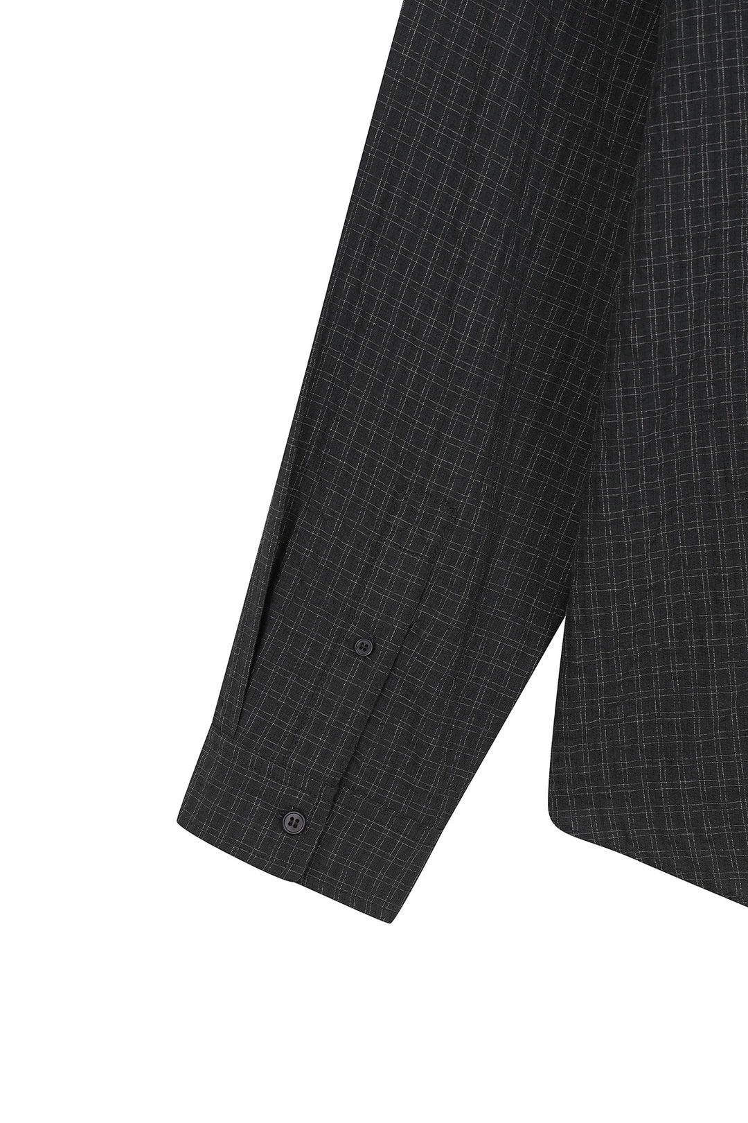 Matin Kim Front Graphic Check Shirt — Charcoal