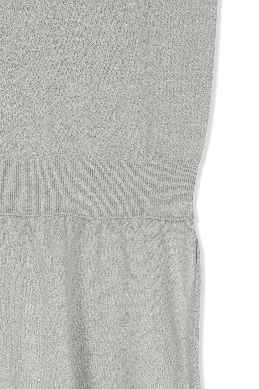 Matin Kim Layered Tie Halter Neck Knit Top — Light Grey