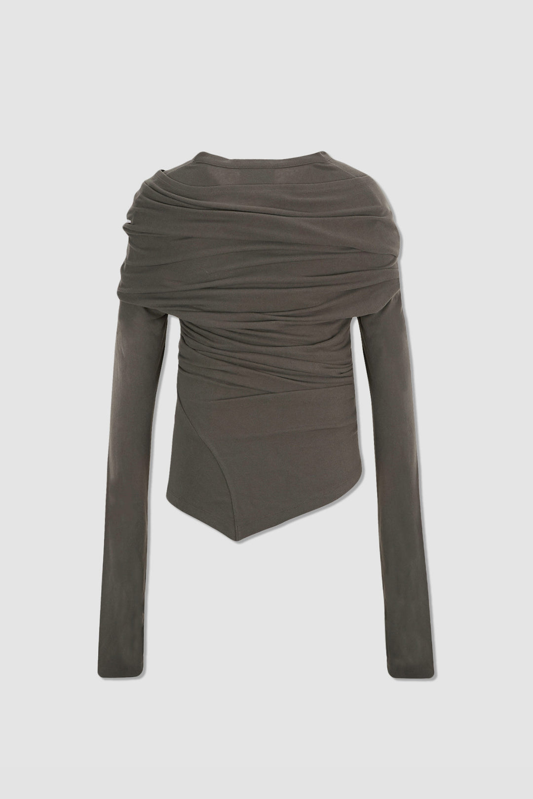 KIMMATIN Off-Shoulder Detail Top — Gray