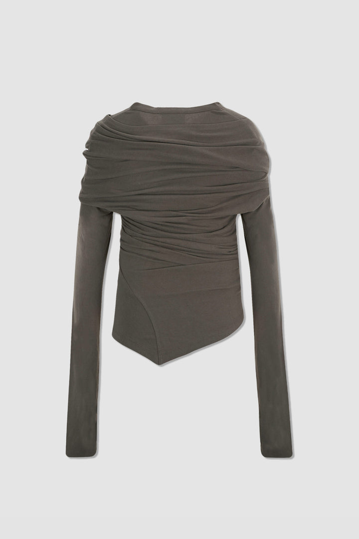 KIMMATIN Off-Shoulder Detail Top — Gray