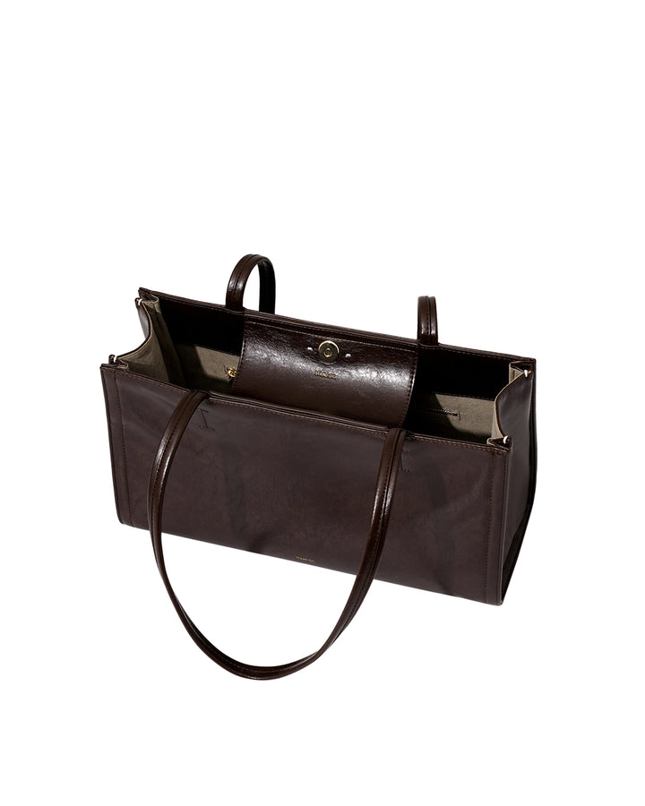 Stand Oil Oblong Bag — Structured Shoulder — Maroon