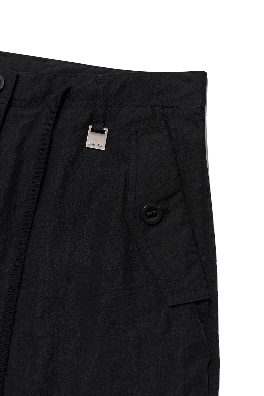 Matin Kim String Nylon Cargo Pants — Black