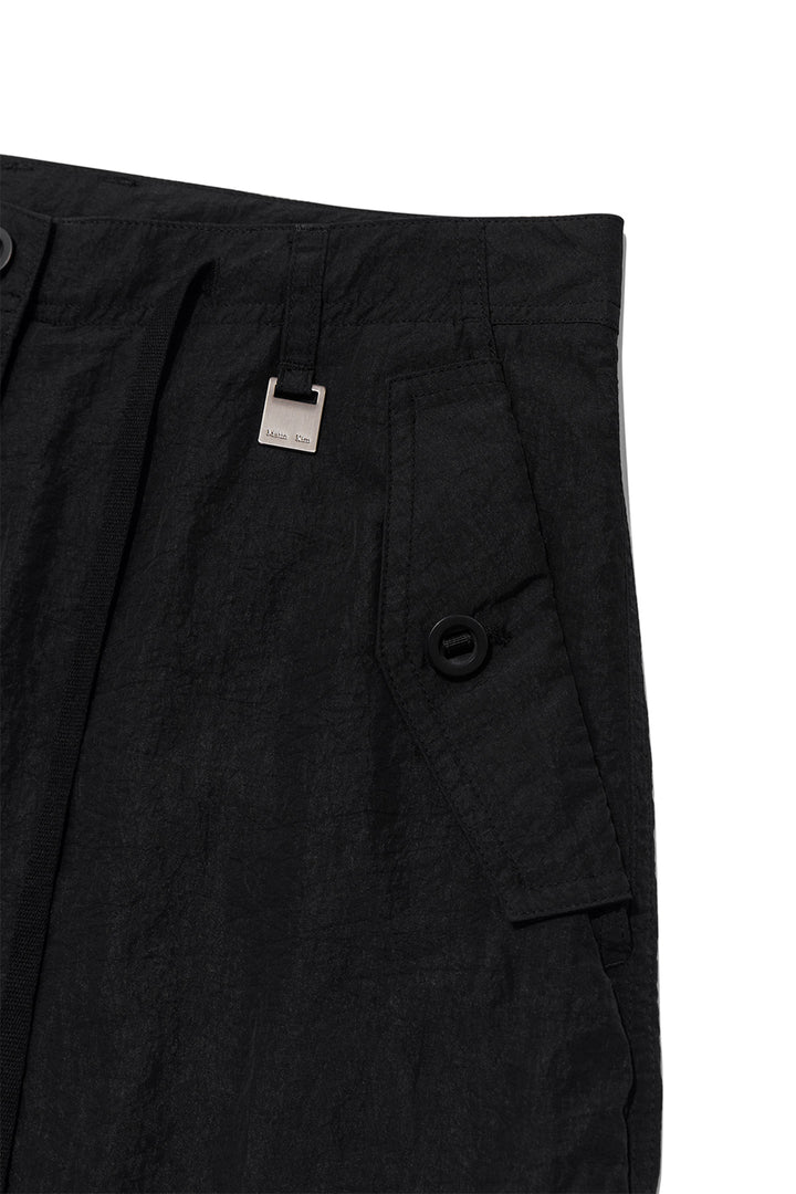 Matin Kim String Nylon Cargo Pants — Black