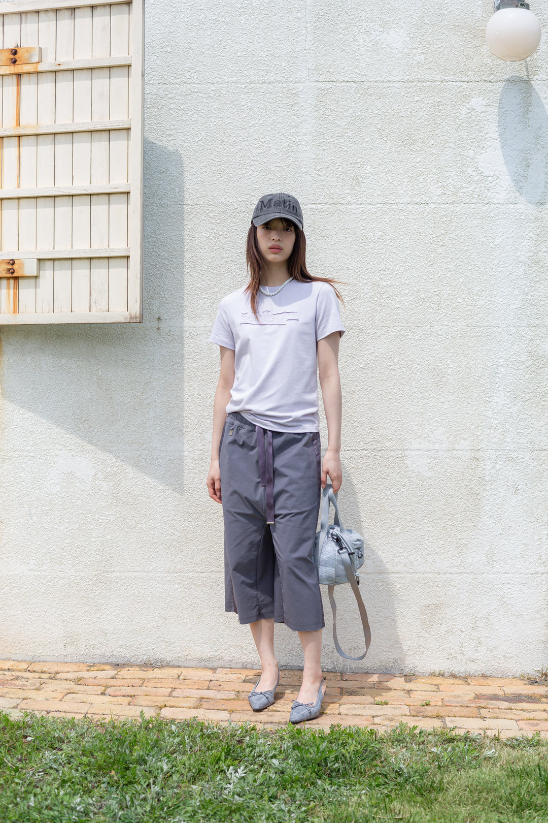 Matin Kim Appliqué Logo Patch Top in Lilac
