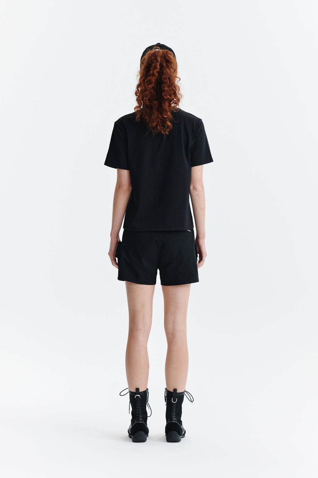 Matin Kim Logo Point Lettering Graphic Top — Black