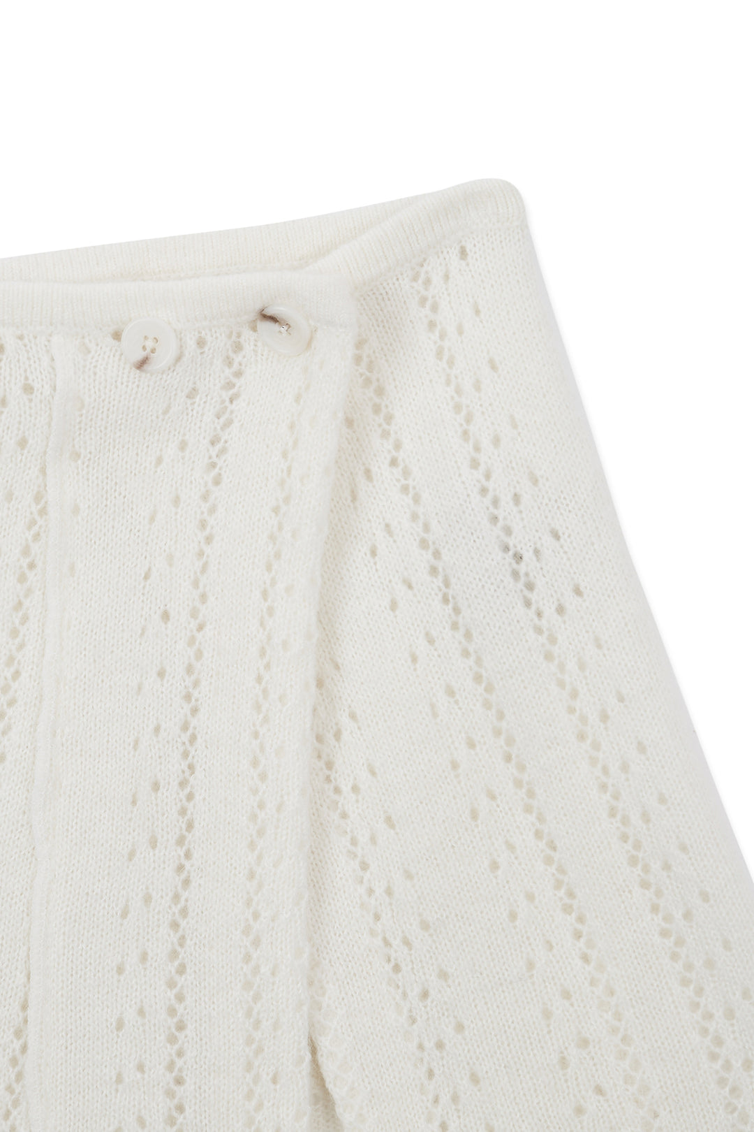 Matin Kim Punching Wrap Mini Skirt — Ivory