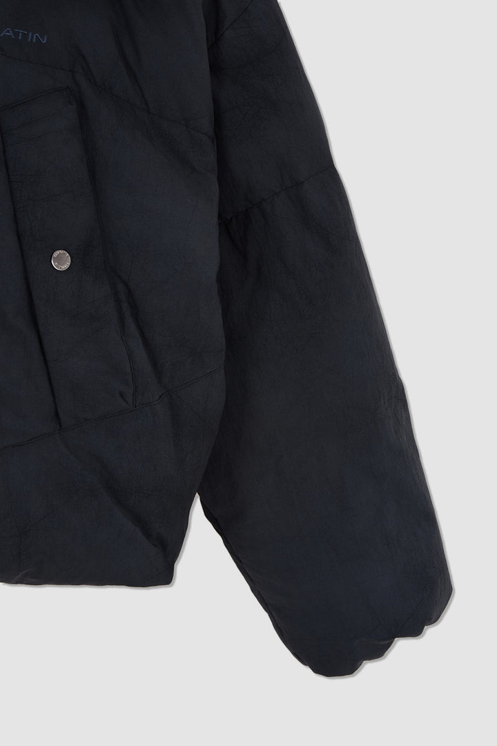 KIMMATIN Dying Effect Volume Puffer Down Jumper — Charcoal