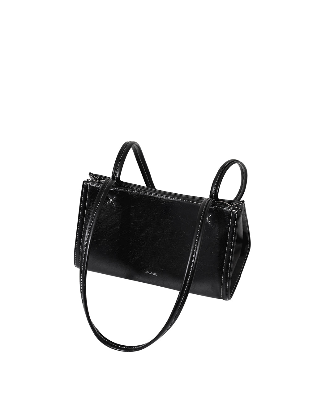 Stand Oil Oblong Tiny Shoulder Bag — Stitch Black