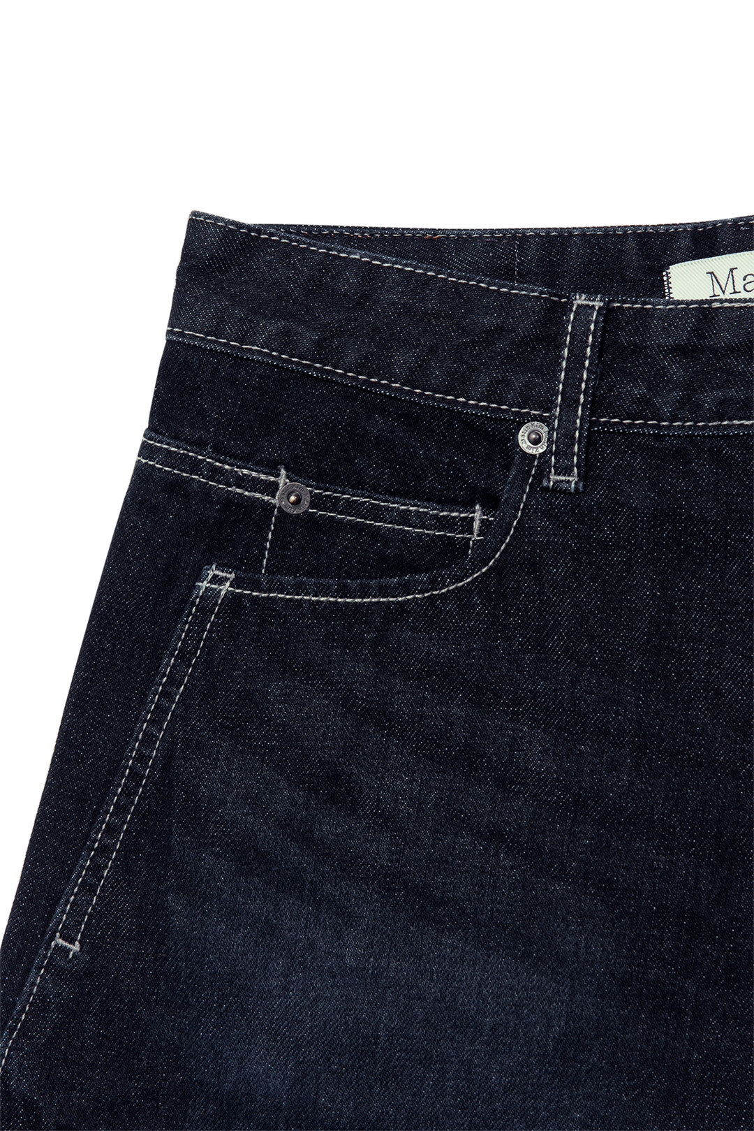 Matin Kim Stitch Point Denim Shorts — Black