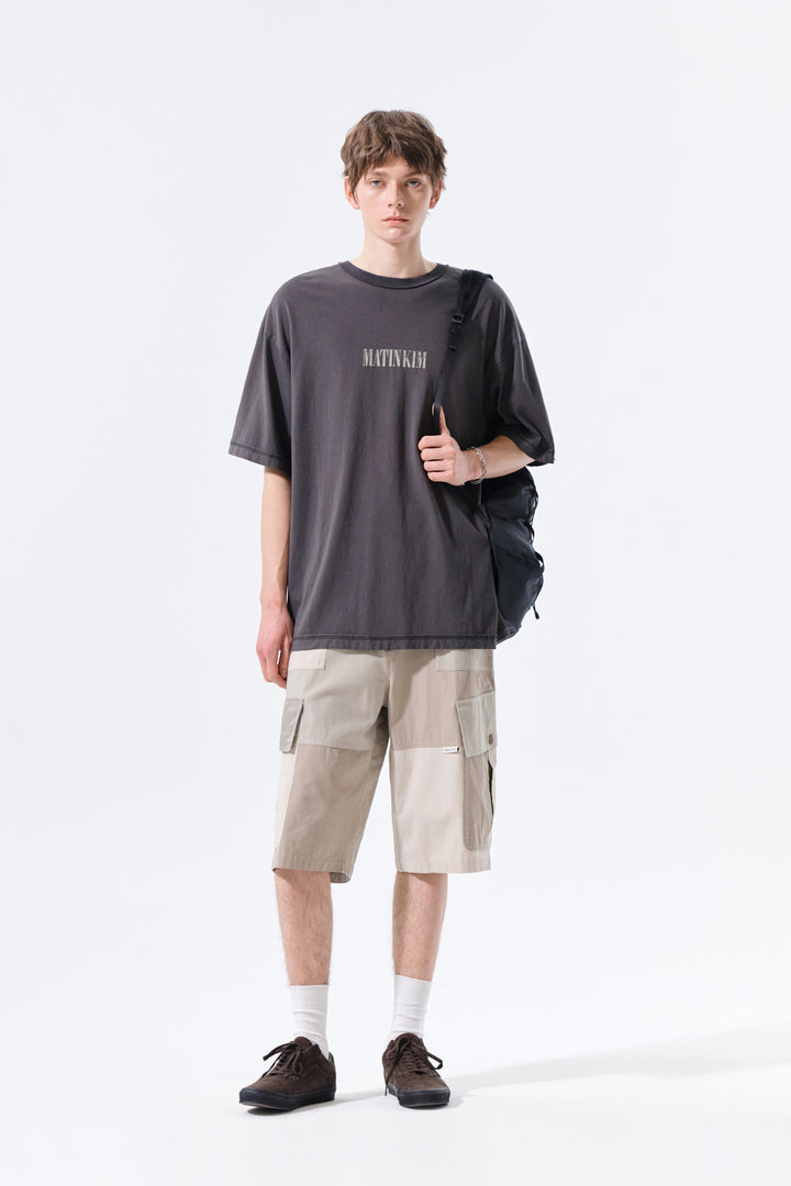 Matin Kim Vintage Lettering Graffiti Top — Charcoal