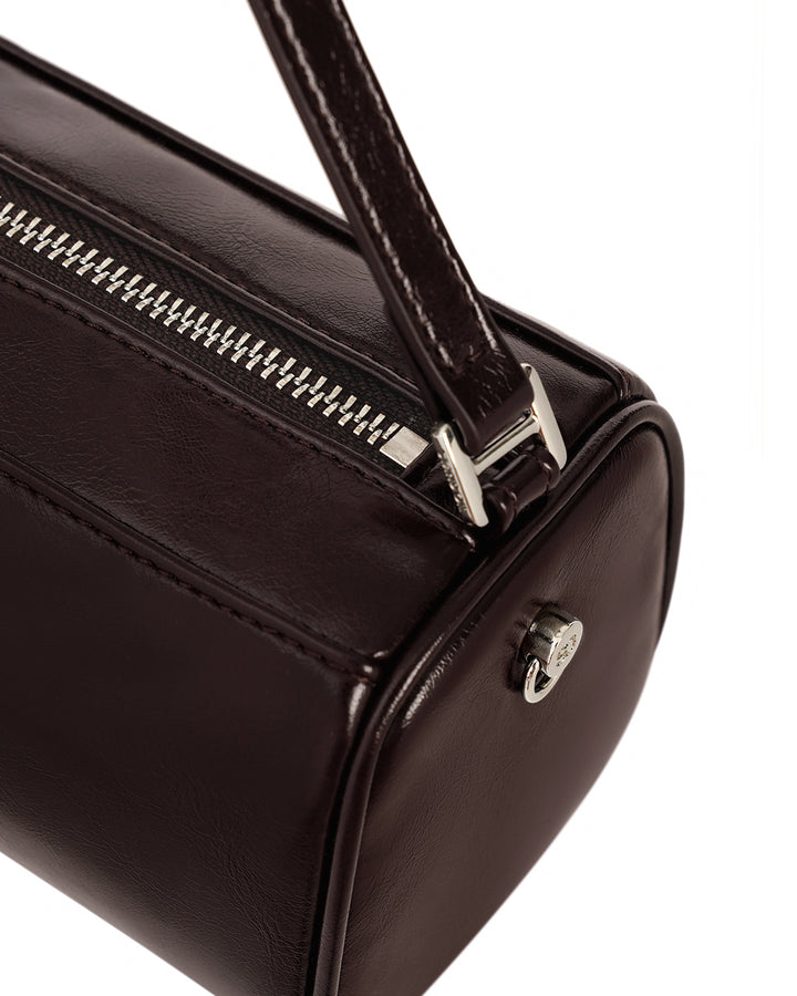 Stand Oil Chunky Bag — Glossy Wrinkled Leather — Maroon