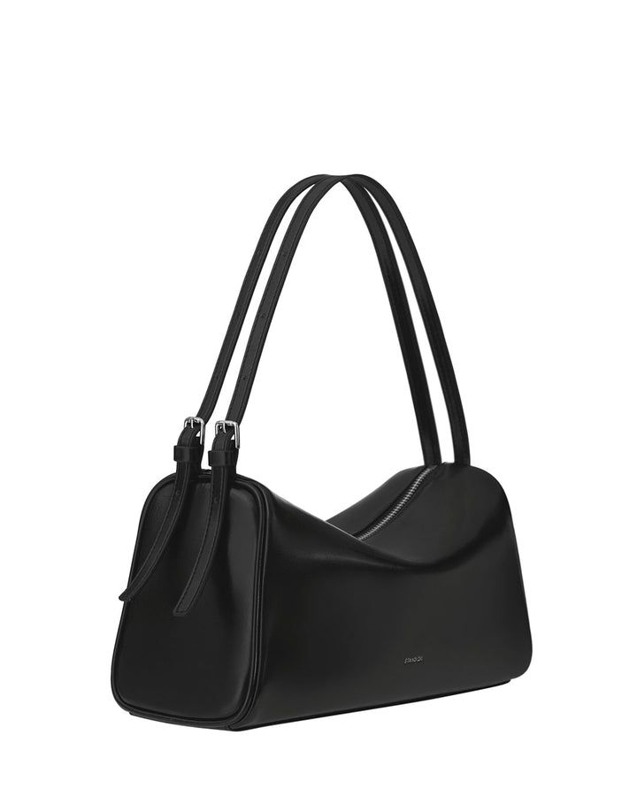Stand Oil Melly Bag — Glossy Wrinkle Leather — Black