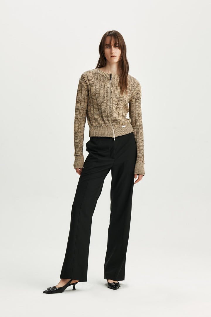 KIMMATIN Zipper Point Trouser — Black