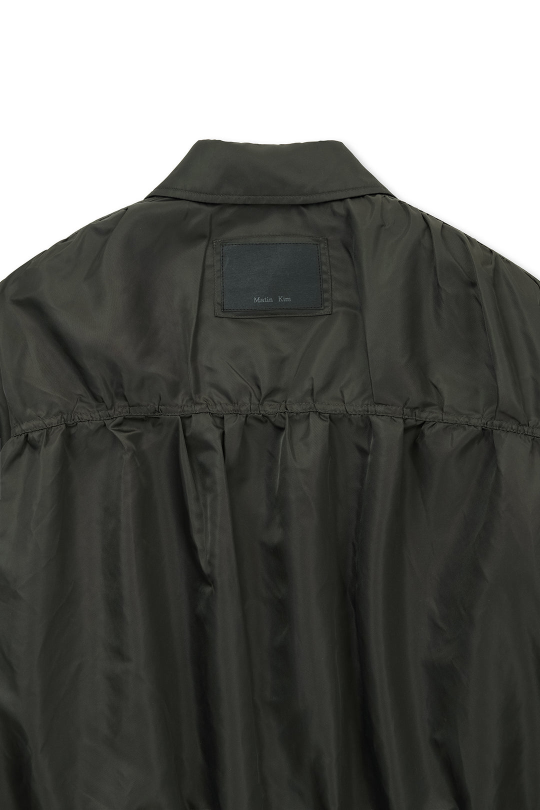 Matin Kim Small Logo Shirring Jumper — Khaki